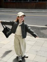 【90-150】デニムパンツ 女の子 韓国風 カジュアル ワイドシルエット - 画像 (3)