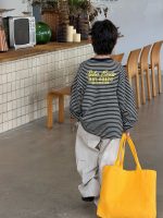【90-160】長袖Tシャツorパンツ 男の子 ボーダー柄 ストリート 合わせやすい - 画像 (4)