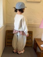【80-130】トレーナーorスカッツ 女の子 キュート プリント チェック柄 - 画像 (5)