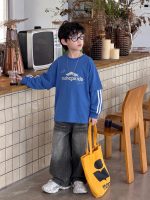 【90-160】長袖Tシャツorデニムパンツ 男の子 トレンド レイヤード風 - 画像 (5)