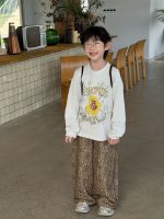 【90-160】パンツ 男の子 韓国風 カジュアル レオパード柄 ストリート - 画像 (5)
