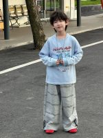 【90-160】長袖Tシャツorパンツ 男の子 韓国風 プリント ゆったり - 画像 (5)