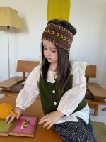 【80-140】トップス 女の子 韓国風 レイヤード シャツ&ニットベスト