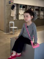 【80-130】長袖Tシャツ 女の子 リボン ガーリー 合わせやすい - 画像 (6)
