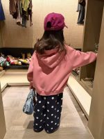 【80-130】ジップパーカーorパンツ 女の子 フード付き カートゥーン ドット柄 - 画像 (6)