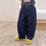 【90-170】デニムパンツ 女の子 韓国風 ゆったり カジュアル - 画像 (5)
