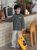 【90-160】長袖Tシャツorパンツ 男の子 ボーダー柄 ストリート 合わせやすい - 画像 (3)