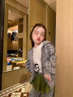 【80-130】アウターorパンツ 女の子 韓国風 ドット柄 カジュアル - 画像 (6)