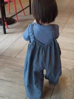 【80-130】サロペット 女の子 トレンド ゆったり ストライプ柄 - 画像 (6)