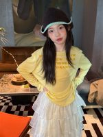 【100-160】長袖Tシャツ 女の子 シンプル アルファベット カジュアル - 画像 (6)