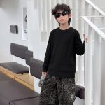 【90-160】長袖トップスorパンツ 男の子 韓国風 シンプル ヒョウ柄 - 画像 (6)