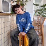 【90-160】長袖Tシャツorデニムパンツ 男の子 トレンド レイヤード風 - 画像 (7)