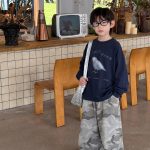 【90-160】長袖Tシャツorカーゴパンツ 男の子 カジュアル カモフラージュ柄 - 画像 (4)