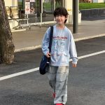 【90-160】長袖Tシャツorパンツ 男の子 韓国風 プリント ゆったり - 画像 (7)
