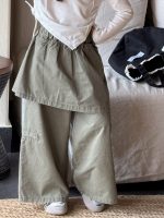 【100-150】長袖Ｔシャツorパンツ 女の子 おしゃれ 韓国風 レイヤード風 - 画像 (8)
