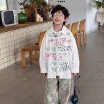 【90-160】長袖シャツ 男の子 トレンド アルファベットゆったり - 画像 (9)