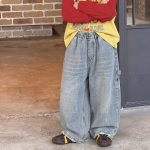 【90-160】長袖Tシャツorデニムパンツ 男の子 配色 プリント カジュアル - 画像 (8)
