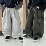 【90-160】パンツ 男の子 無地 ポケット付き トレンド