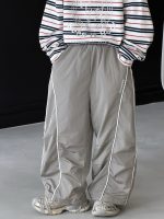 【90-160】パンツ 男の子 光沢素材 ストリート スポーティー