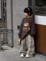 【90-160】長袖Tシャツ 男の子 ストリート カジュアル ゆったり クール - 画像 (3)