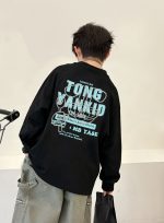 【90-160】長袖Tシャツ 男の子 アルファベット カッコイイ