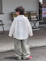 【90-160】長袖シャツ 男の子 トレンド アルファベットゆったり - 画像 (4)