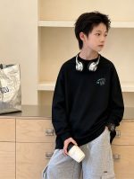 【90-160】長袖Tシャツ 男の子 アルファベット カッコイイ - 画像 (3)