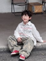 【90-160】長袖シャツ 男の子 トレンド アルファベットゆったり - 画像 (8)