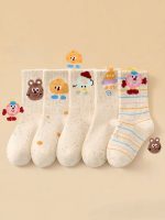 【GOODS】5足セット ソックス カートゥーン ドット柄 かわいい - 画像 (3)