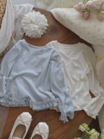 【90-150】長袖Ｔシャツ 女の子 フリル 無地 おしゃれ - 画像 (8)