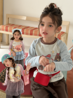【90-150】長袖Ｔシャツ 女の子 カートゥーン ラグラン おしゃれ