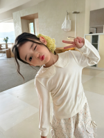 【90-150】トップス 女の子 丸襟 無地 シンプル - 画像 (3)