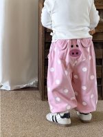 【73-120】長袖Tシャツorパンツ 女の子 カートゥーン キュート - 画像 (7)