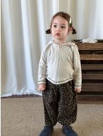 【73-120】トップスorパンツ 女の子 レオパードフード付き かわいい - 画像 (6)