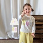 【73-120】長袖Ｔシャツ 女の子 ドット柄 カートゥーン かわいい - 画像 (7)