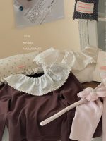 【90-150】長袖Tシャツ 女の子 レース ビッグカラー 合わせやすい - 画像 (13)