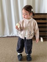 【73-120】トップスorパンツ 女の子 ニット フラワー かわいい - 画像 (8)