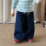 【73-120】トップスorパンツ 女の子 ボーダー柄 フード付き - 画像 (7)