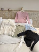 【100-160】長袖Tシャツ 女の子 チュール 切り替え 無地 - 画像 (11)