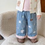 【73-120】トップスorパンツ 女の子 ニット カートゥーン 韓国風 - 画像 (9)