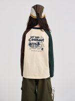 【100-170】長袖Tシャツ 女の子 ラグラン プリント ゆったり - 画像 (5)