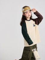 【100-170】長袖Tシャツ 女の子 ラグラン プリント ゆったり - 画像 (6)