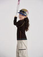 【100-170】長袖Tシャツ 女の子 ステッチ カジュアル - 画像 (4)