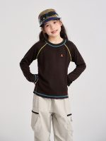 【100-170】長袖Tシャツ 女の子 ステッチ カジュアル - 画像 (5)