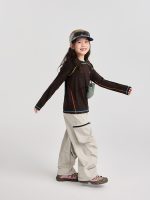 【100-170】長袖Tシャツ 女の子 ステッチ カジュアル - 画像 (6)