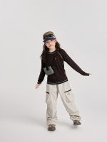 【100-170】長袖Tシャツ 女の子 ステッチ カジュアル - 画像 (7)