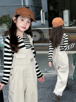 【100-170】トップスorパンツ 女の子 コーデュロイ カジュアル - 画像 (2)