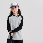 【100-170】長袖Tシャツ 女の子 ラグラン 切り替え レトロ - 画像 (5)
