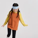 【100-170】長袖Tシャツ 女の子 ラグラン 切り替え レトロ - 画像 (4)