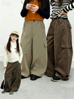 【100-170】パンツ 女の子 カーゴパンツ ゆったり 韓国風